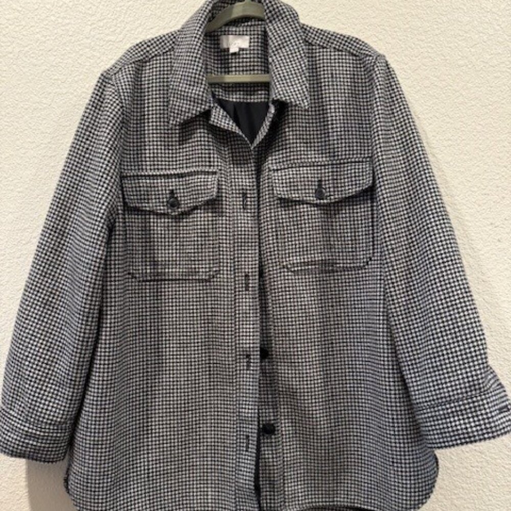 LOFT Houndstooth Shacket - Picture 1 of 5